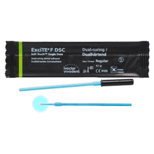 ExciTE F DSC single dose soft touch package with regular size brush, dual-cure