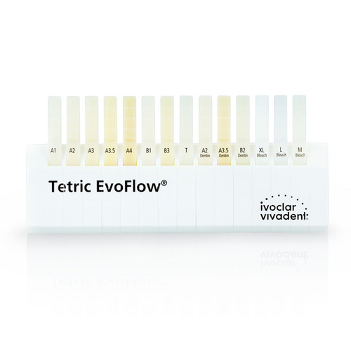 Tetric EvoFlow Shade Guide.