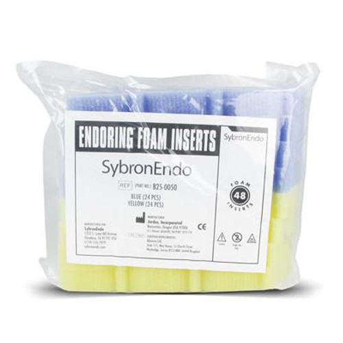 Endo Ring (SybronEndo) Endo Ring Foam Inserts, Package of 24 Yellow and 24 Blue