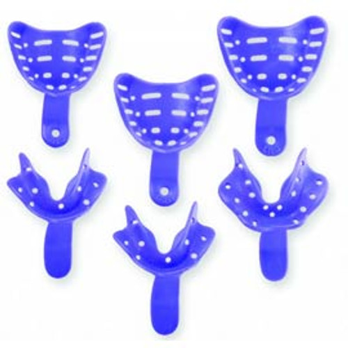 Edentulous Tray Aways #4 Lower Medium Perforated Impression Trays 12/Pk