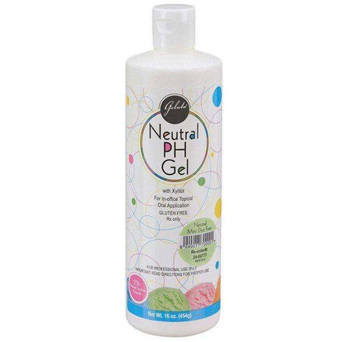 Gelato Neutral pH Fluoride Gel - Dye-Free Mint, 16 oz. Bottle. 60-second