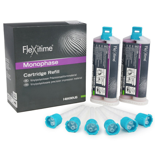 Flexitime Monophase Refill: 2 - 50 mL Cartridges and 6 MIXPAC Mixing
