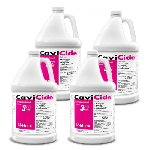 CaviCide Surface Disinfectant Case 4x 1 Gallon Bottles.