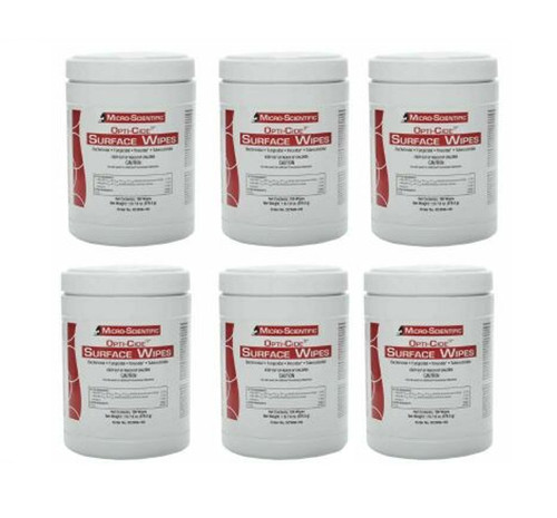 Opti-Cide3 Surface Disinfectant Wipes, Large 6' x 10', 100 wipes per can, case