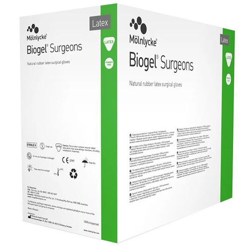 Biogel Surgeons Latex Surgical Glove, Size 9.0, 40/Box. Sterile, Powder-Free
