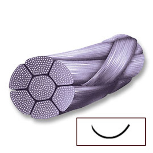 Reli Redigut Coated PGA Undyed Braided Sutures. Reverse Cut. MFS-2 Needle