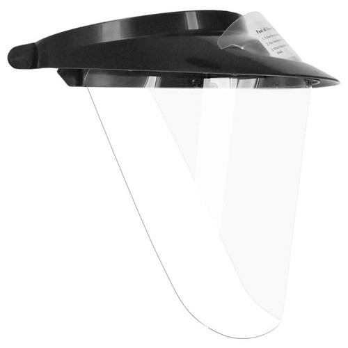 iVisor Visor Shield Kit with Black Visor. Contains:1 Visor and 3 Shields
