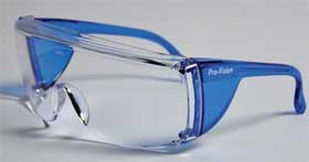 End-Fog Eyewear - Blue Frames with Clear Lens, Extra anti-fog coating sets