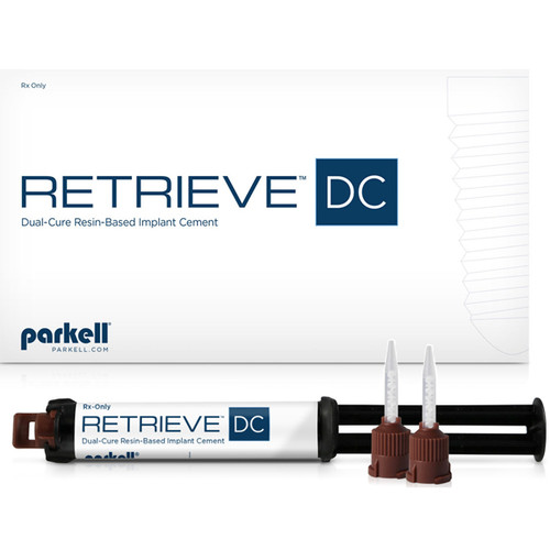 Retrieve DC Implant Cement Kit: 5 ml cartridge and 10 mixing tips (brown base)