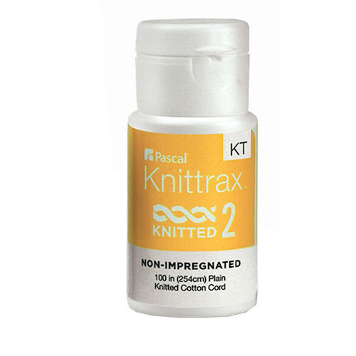Knit-Trax Plain #2 Thick Retraction Cord, 100'/Bottle. 100% cotton cord