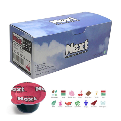 Next Coarse Mint Prophy Paste with Fluoride. Box of 200 Unit Dose Cups