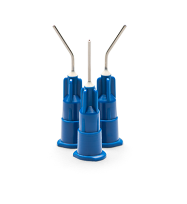 Pulpdent Pre-Bent applicator tips, Dark Blue, 22G x 1/2', 100/pk. Luer lock