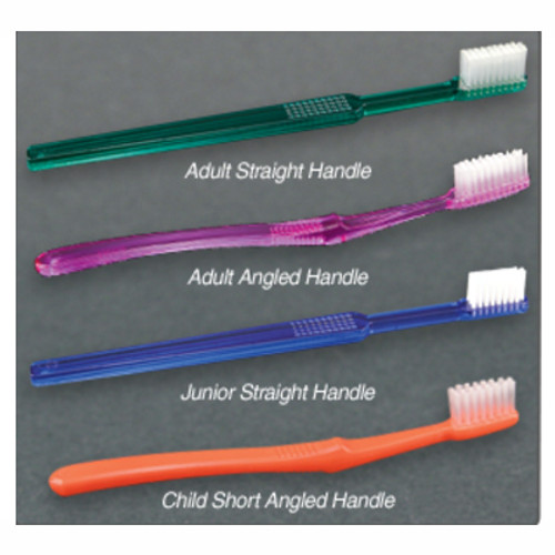 Quala Adult Toothbrushes, Soft 39-tuft bristles, Straight handle with ribbed