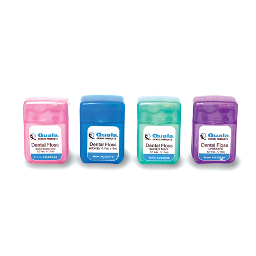 Quala Dental Floss, Nylon Unwaxed, Shred resistant, Patient-sized 12 yards