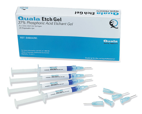 Quala Etch Gel Jumbo Kit, 37% phosphoric acid blue gel that provides superb