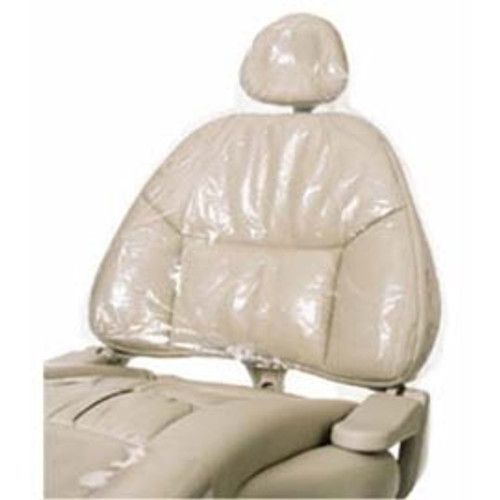 Safe-Dent 27.50' x 24' Half Chair Sleeves, Clear Plastic, 900/Case. Easy