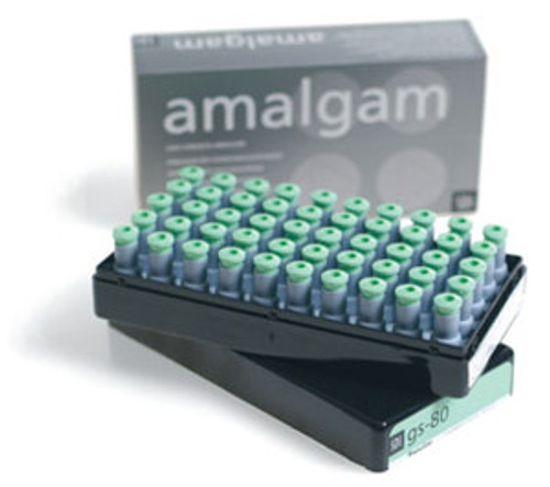 GS-80 regular set double spill (600 mg) dispersed phase alloy capsule, package