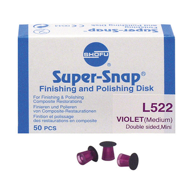 Super-Snap Finishing (Medium) Dark Violet disc, 50/Pack. Double Sided Mini-Disc