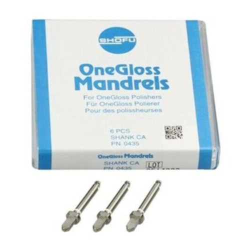 OneGloss CA Mandrel 6/Pk. Finishing/Polishing Cups and Points