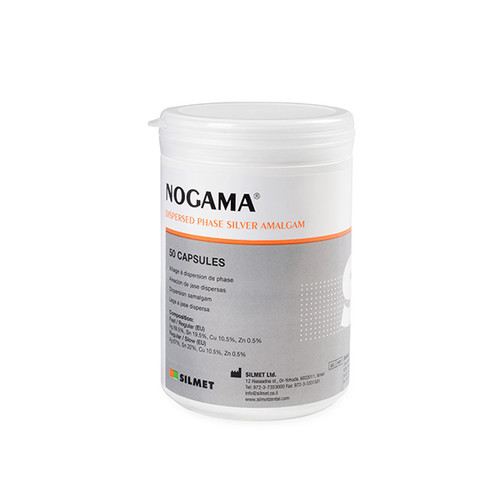 Nogama 2 spill Dispersed Phase Alloy, Regular Set, 50 Capsules/Jar. 69.5% Ag