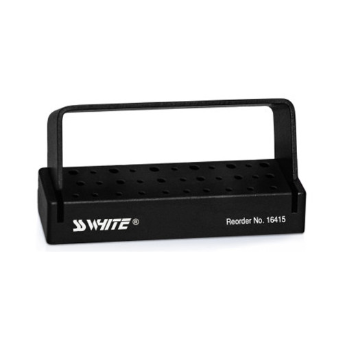 SS White Universal 30-Hole Bur Block, Black, 1/Pack