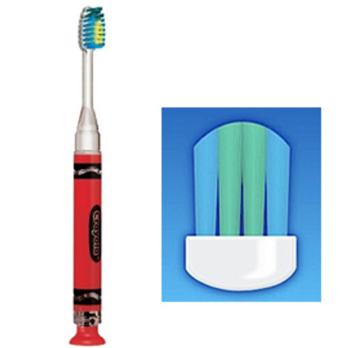 GUM Crayola Timer Light Kids Toothbrush 6/Pk. Teaches children to brush