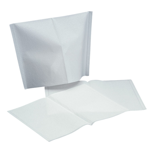 Tidi 10' x 13' Green Tissue/Poly Headrest Covers, Box of 500