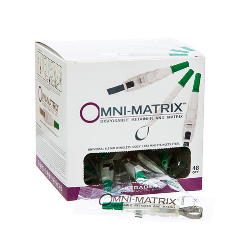 Omni-Matrix Universal 6.5mm Winged .0015' (.038mm) SS Green, 48/Pk