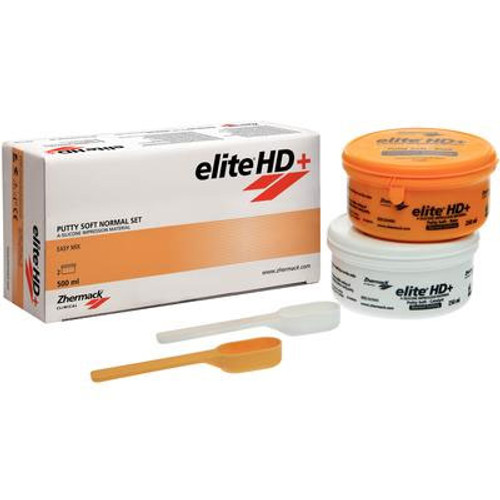 Elite HD+ Putty Soft, Regular Set - Orange, 250 mL Base and 250 mL Catalyst