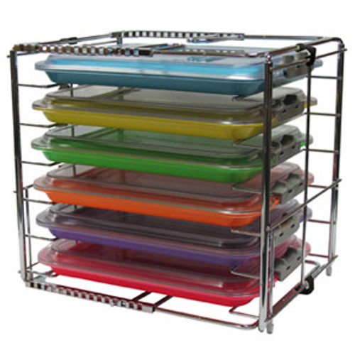 Zirc Multi-Mod 6-Place Rack, Can hold 6 trays or 3 tubs with covers, Adjustable
