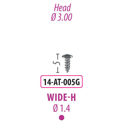 Screws and Tacks 1.4 mm x 5 mm, Wide Head Screw