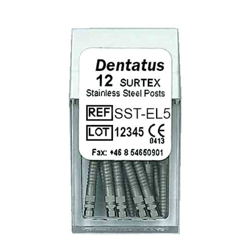 Surtex Stainless Steel Post Refills EL5, X-Long, 14.2 mm, 12/Pkg.