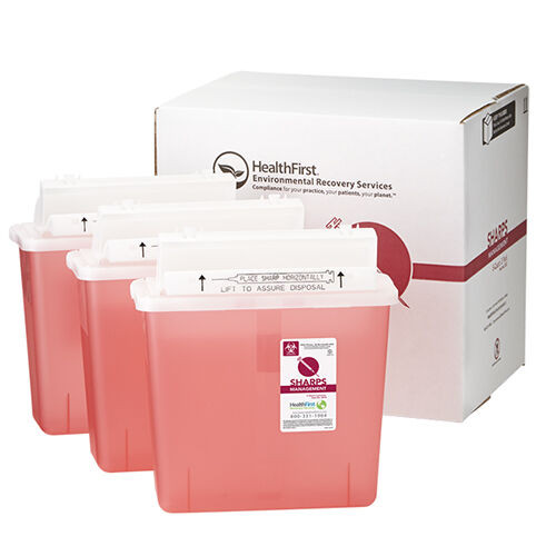 Sharps Recovery Dental Containers 5 Quart, 3/Box