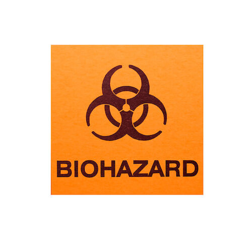 Biohazard Labels   Biohazard Labels, 2 x 2, 25/Pkg.