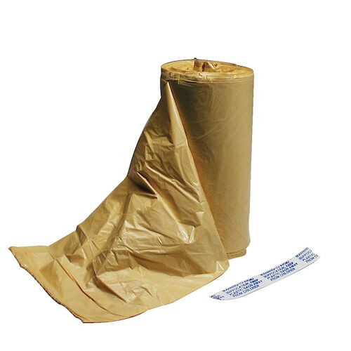 Plastic Refuse Liners Buff, Poly Plastic, 5 Mil, 15" x 9" x 32", 500/Case