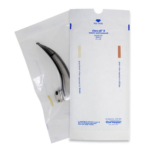 Chex-All Sterilization Pouches 5" x 10", Pouches, 250/Box