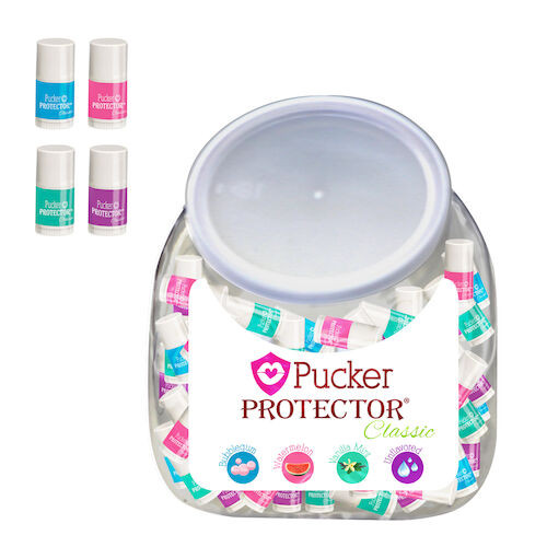 Pucker Protector Lip Balm Classic, Assorted Flavors, 120/Container