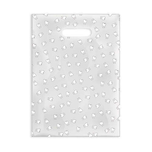 Specialty Scatter Bags Teeth Line Art, 7.5" x 10", 100/Pkg.