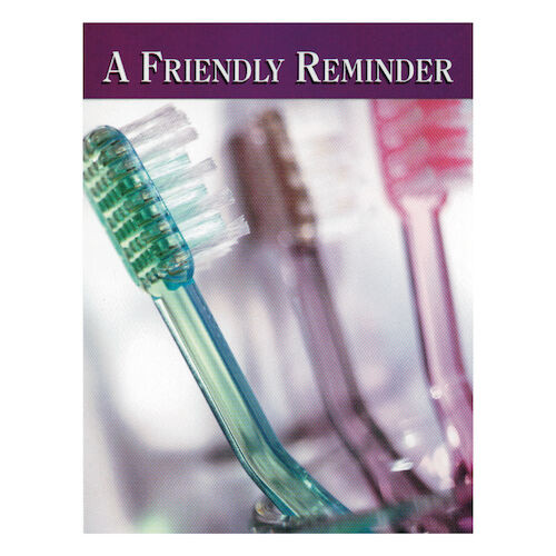 A Friendly Reminder Postcard Toothbrushes, Postcard, 250/Pkg.