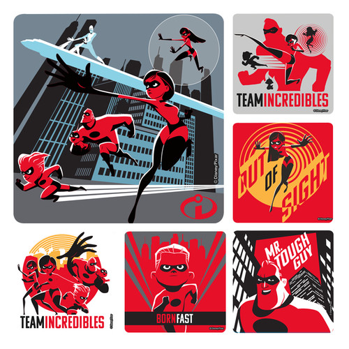 Kids Stickers The Incredibles 2 100/Box