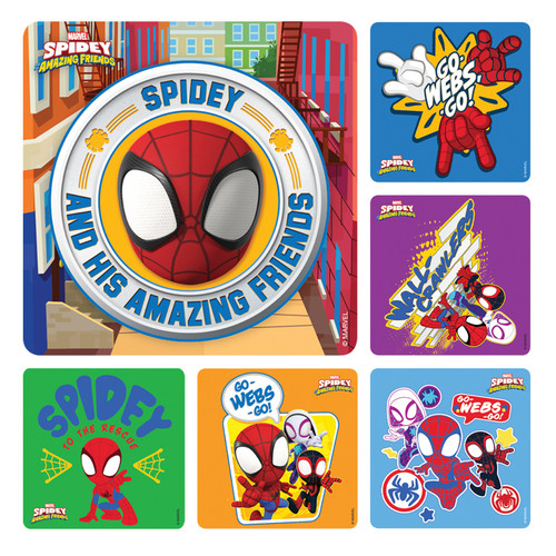 Kids Stickers Spidey And His Amazing Friends 100/Box