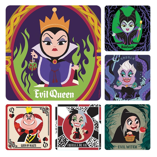 Kids Stickers Disney Villains 100/Box