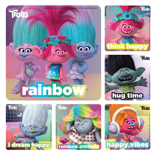 Kids Stickers Trolls Movie 100/Box