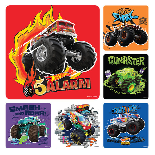 Kids Stickers Hot Wheels Monster Truck 100/Box