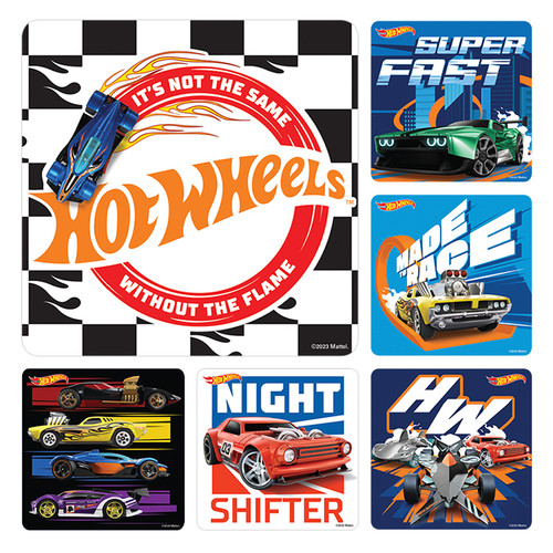 Kids Stickers Hot Wheels Cars 100/Box