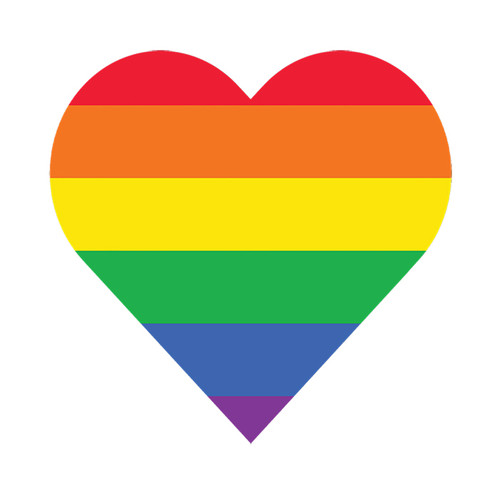 Kids Stickers Rainbow Heart 100/Box