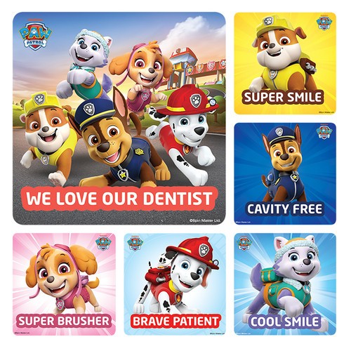 Kids Stickers Paw Patrol Dental 100/Box