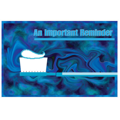An Important Reminder Postcard Toothbrush, 4-UP Laser, 200/Pkg, RC1410