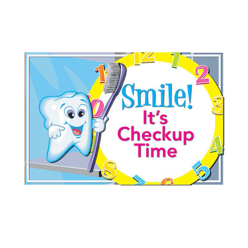 Smile It's Checkup Time Smile It's Checkup Time, 4-UP Laser, 200/Box, RC8594