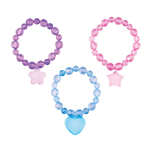 Kids Jewelry Pastel Bead Bracelet-Assorted 24/Box